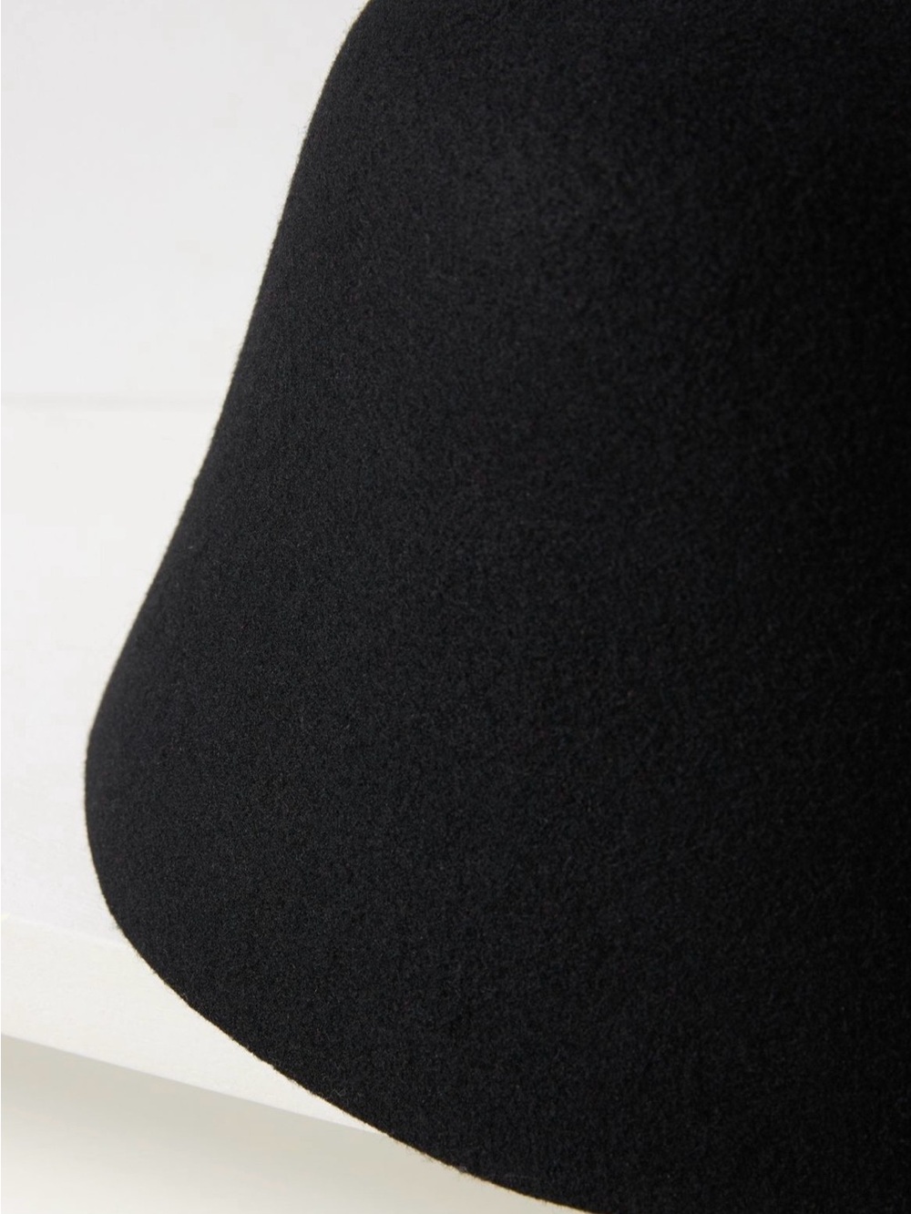 Anthropologie Black Felt Bell Bucket Hat - Picture 3 of 6